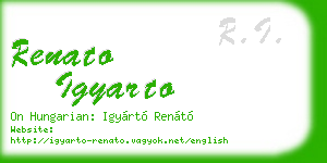 renato igyarto business card