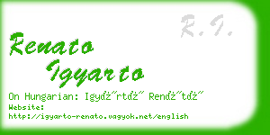 renato igyarto business card